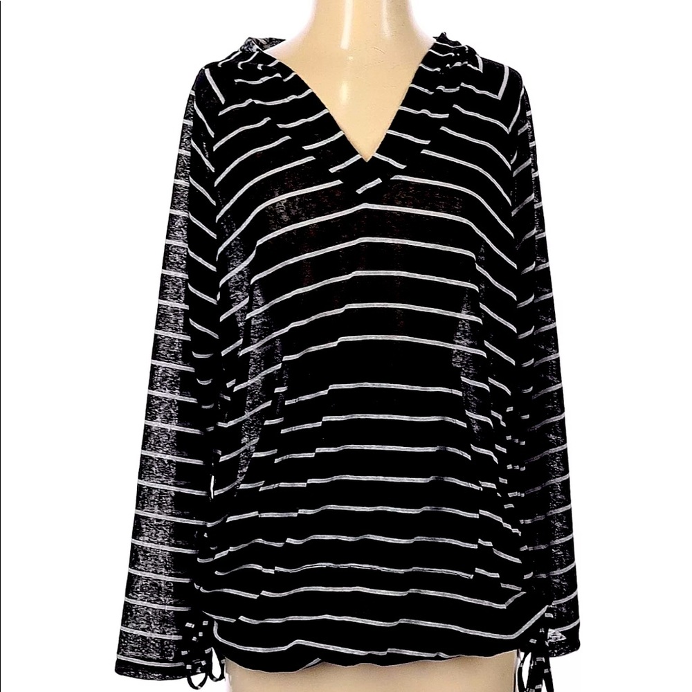 Kona Sol swim women’s black pullover hoodie size M NEW